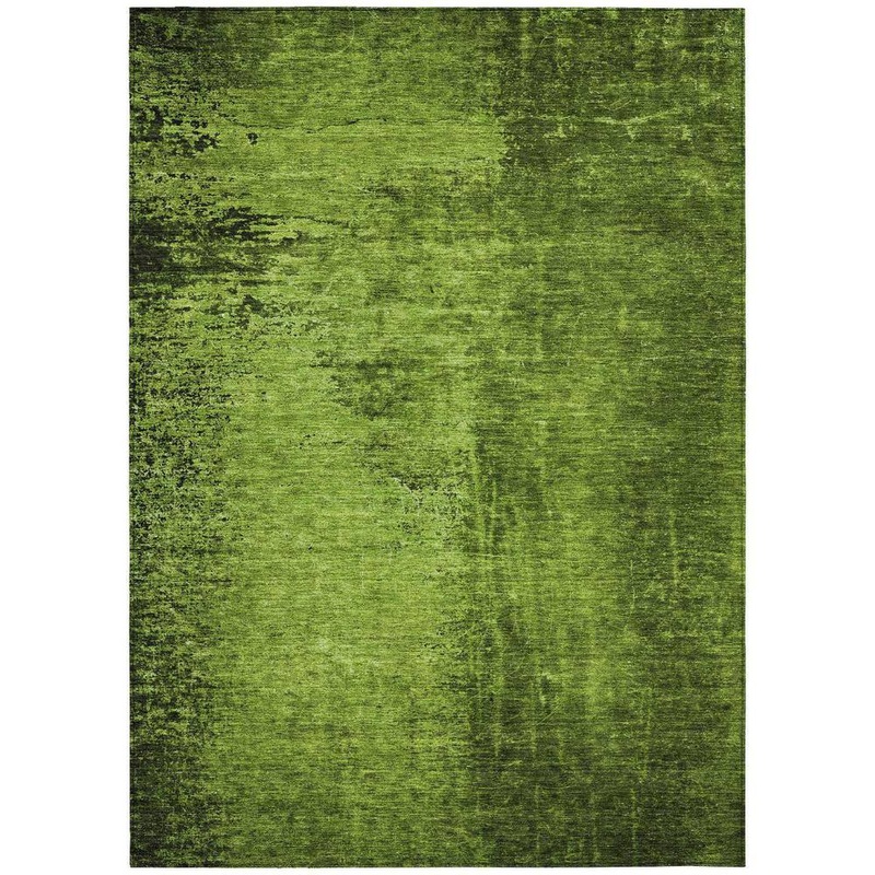 HomeRoots Green 8 ft. x 10 ft. Woven Abstract Rectangle Indoor/Outdoor Area Rug 2000562701