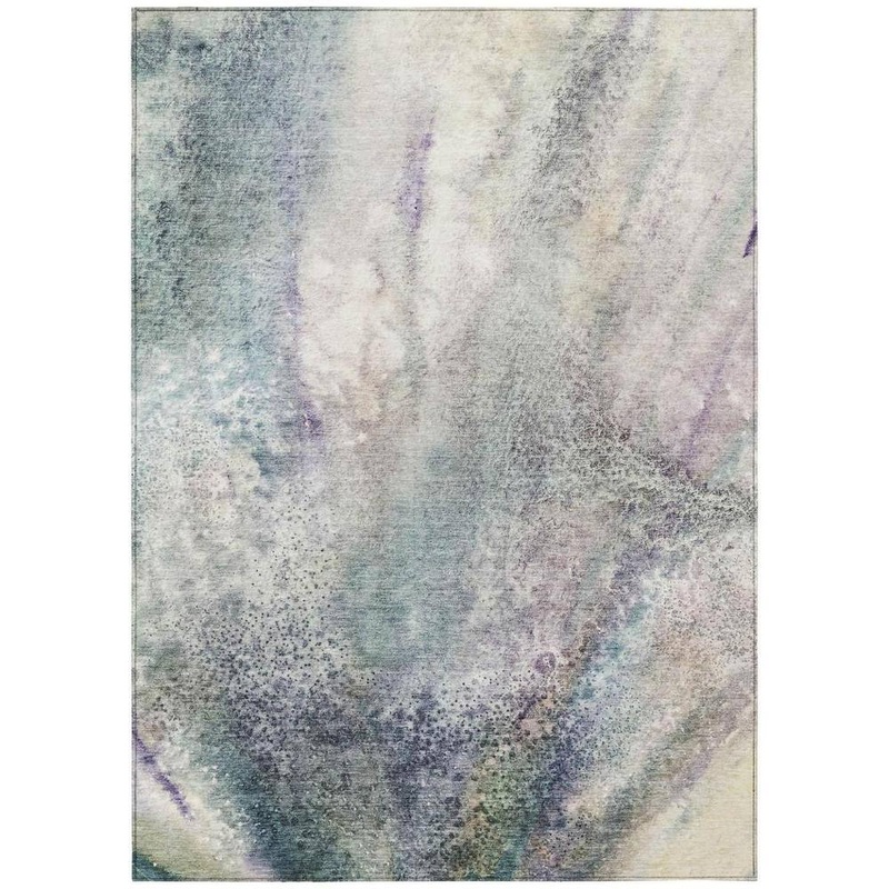 HomeRoots Ivory 9 ft. x 12 ft. Abstract Indoor / Outdoor Area Rug 2000559584