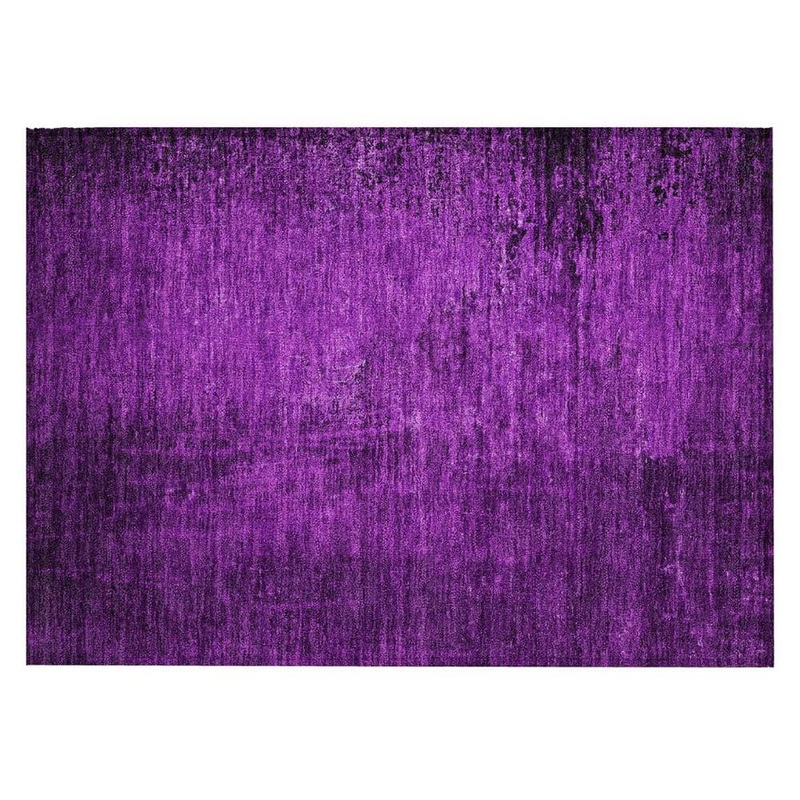 HomeRoots Purple 2 ft. x 3 ft. Woven Abstract Rectangle Indoor/Outdoor Area Rug 2000562722