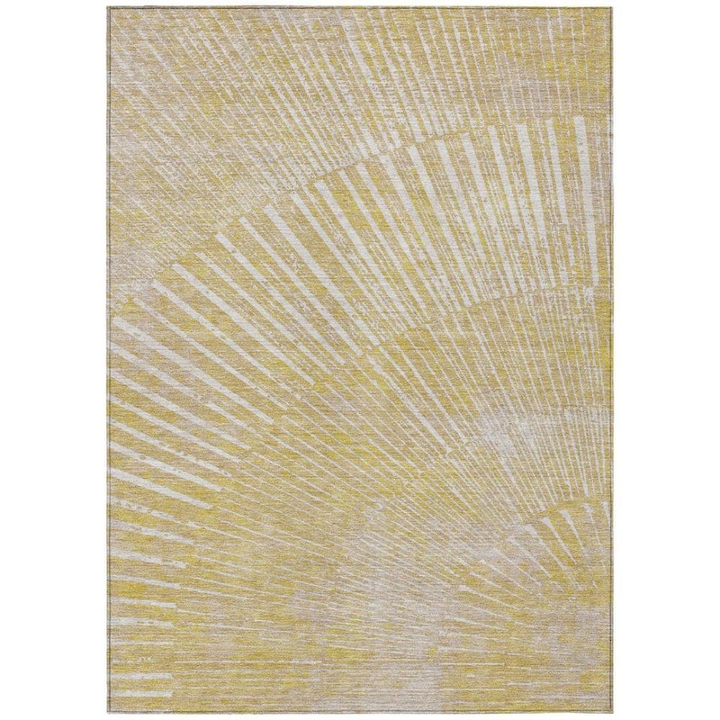 HomeRoots Wheat 9 ft. x 12 ft. Woven Abstract Rectangle Indoor/Outdoor Area Rug 2000562018