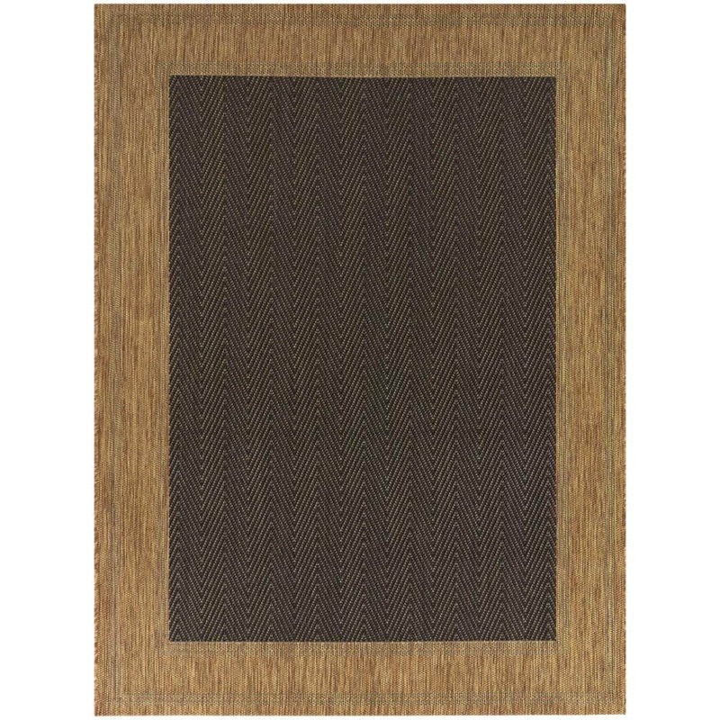 Hampton Bay Brown 2 x 3 Border Doormat 2 ft. x 3 ft. Area Rug 3123350