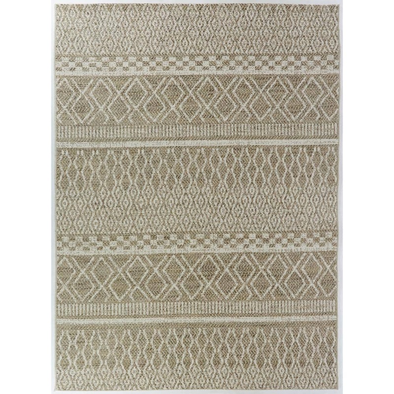 Hampton Bay Global Tan 9 ft. 2 in. x 12 ft. Indoor/Outdoor Area Rug 3090628