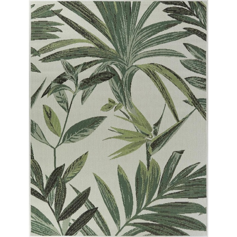 Hampton Bay Green 2 x 3 Palm Doormat 2 ft. x 3 ft. Area Rug 3123622