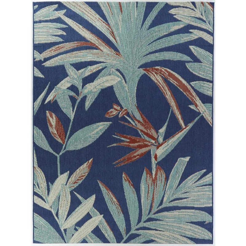 Hampton Bay Multi 9 x 12 Palm Leaf Indoor/Outdoor Area Rug 3123279