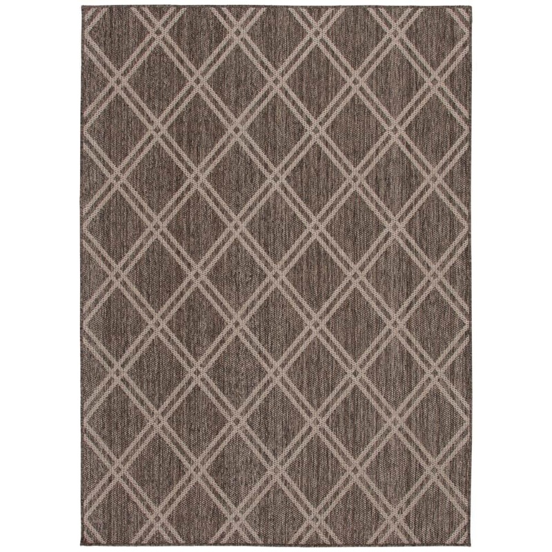 Hampton Bay Pebble/Heather 5 ft. x 7 ft. Traditional Polypropylene Indoor/Outdoor Patio Area Rug 1784PH57HIS106H