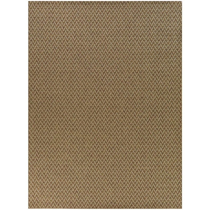 Hampton Bay Tan 4 x 6 Natural Weave Indoor/Outdoor Area Rug 3123406