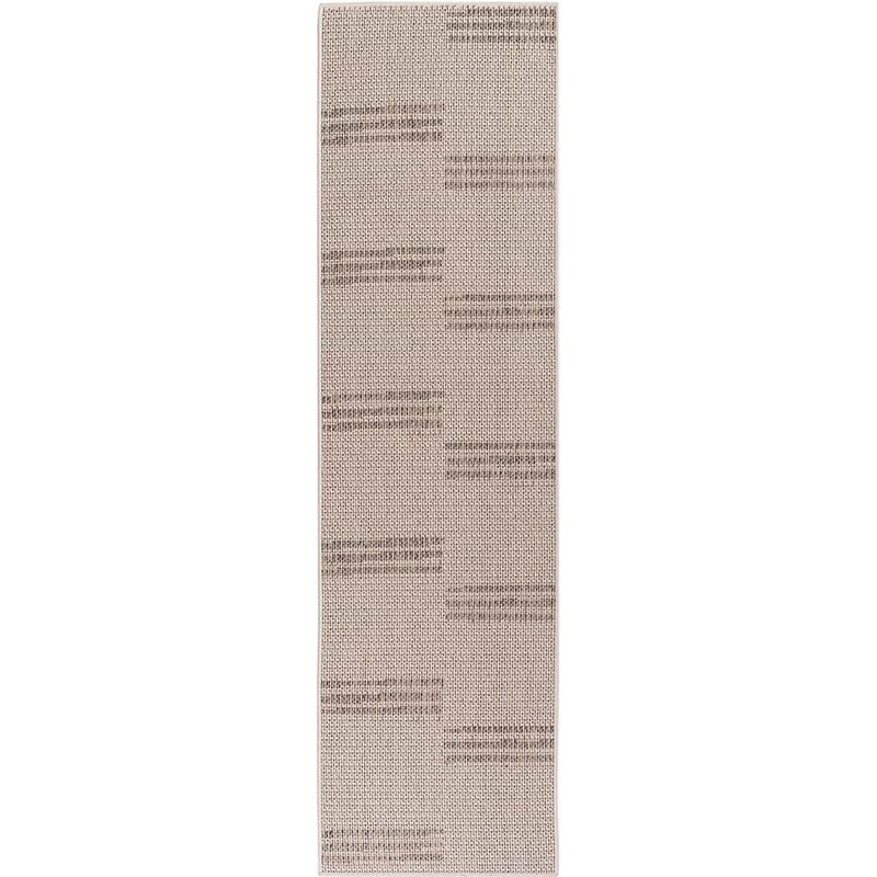 Home Decorators Collection Cream/Anthracite 1.97 ft Doormat 2 ft. x 7 ft. Indoor/Outdoor Area Rug HDDS35-054