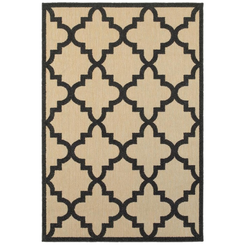 Home Decorators Collection Marina Black 7 ft. x 10 ft. Outdoor Patio Area Rug 9906240210
