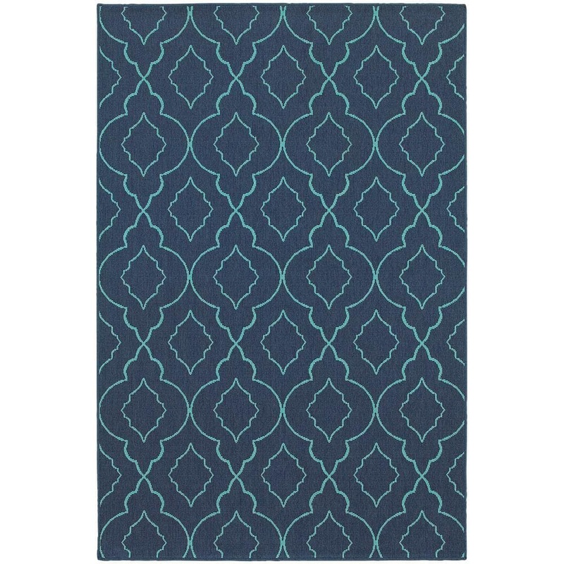 Home Decorators Collection Phantom Navy 5 ft. x 8 ft. Indoor/Outdoor Patio Area Rug 9526720320