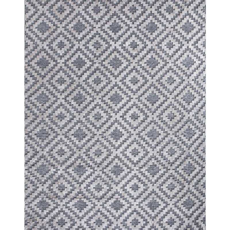 Home Decorators Collection Samba Square Gray 5 ft. x 7 ft. Indoor/Outdoor Patio Area Rug 32465