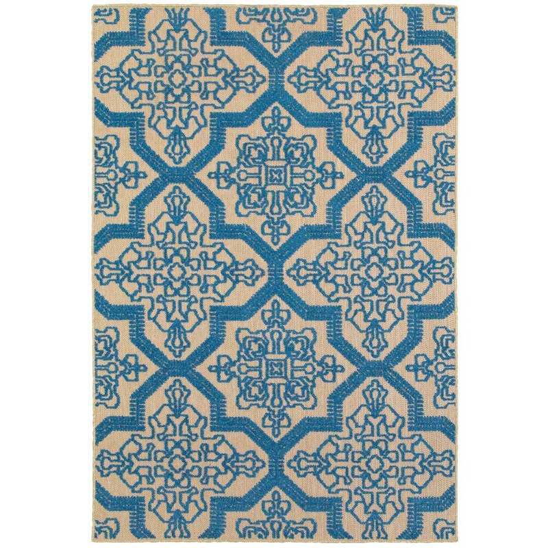 Home Decorators Collection Sarita Blue 5 ft. x 8 ft. Outdoor Patio Area Rug 9906030310