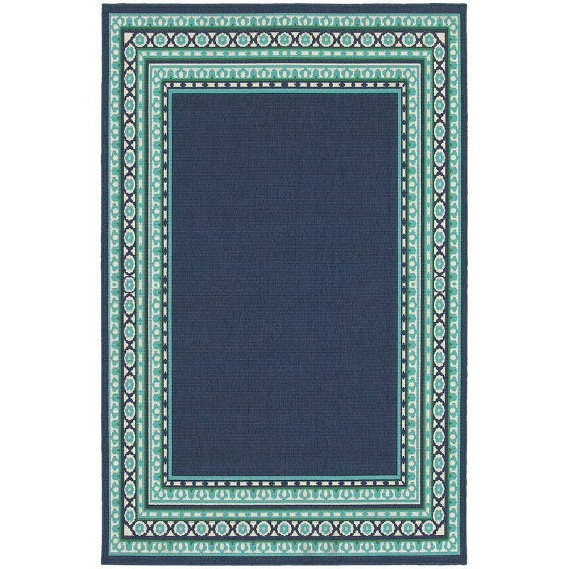Home Decorators Collection Tonga Navy 4 ft. x 6 ft. Indoor/Outdoor Patio Area Rug 9526810320