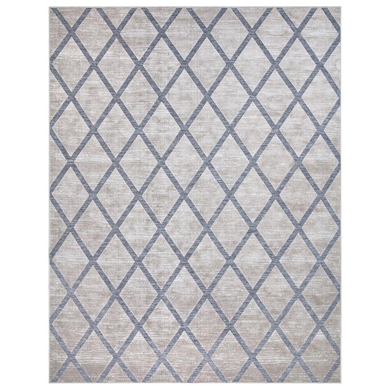 Home Decorators Collection Trellis Gray 8 ft. x 10 ft. Indoor/Outdoor Patio Area Rug 87227