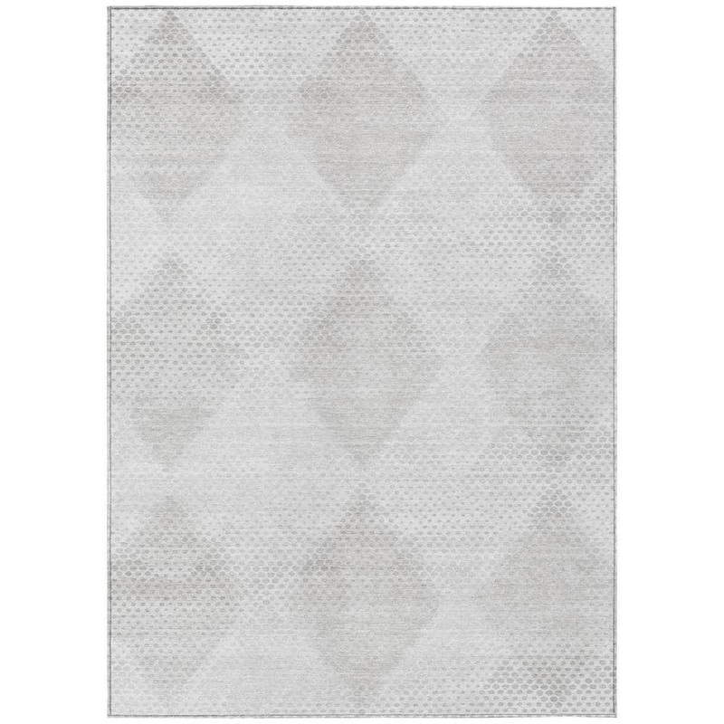 HomeRoots Ivory 8 ft. x 10 ft. Woven Geometric Rectangle Indoor/Outdoor Area Rug 2000561765