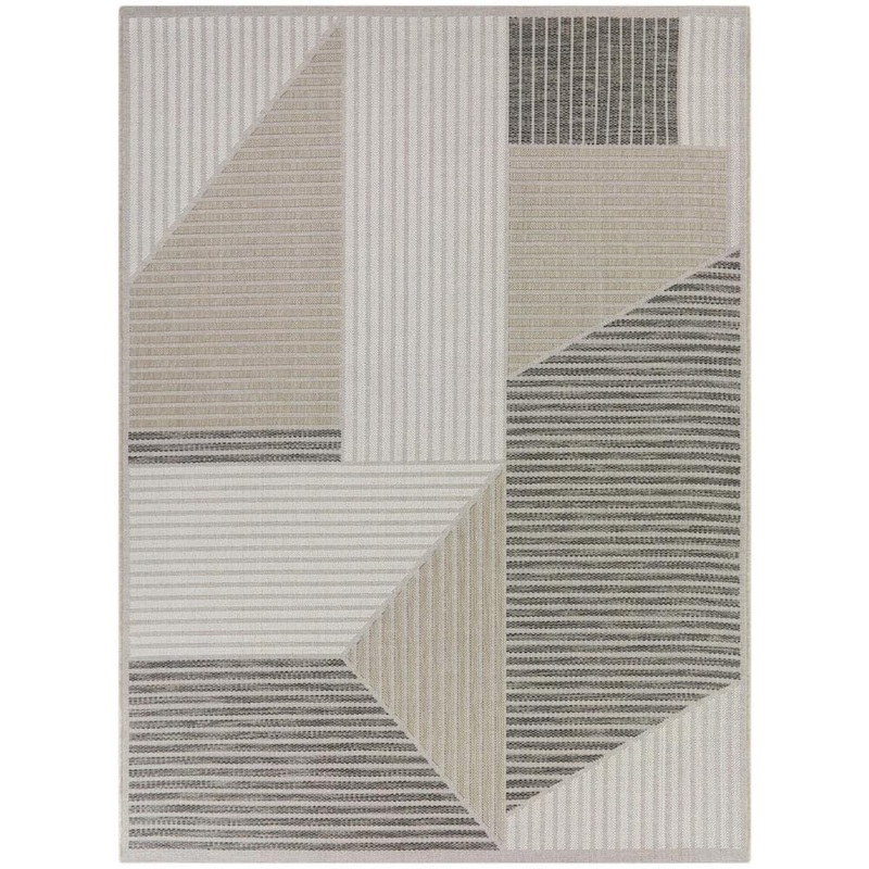 BALTA Ernesto Tan 5 ft. x 7 ft. Geometric Indoor/Outdoor Area Rug 3116412