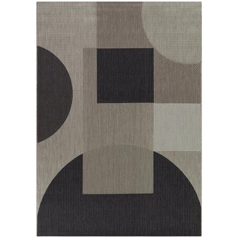 BALTA Hopper Tan 5 ft. x 7 ft. Geometric Indoor/Outdoor Area Rug 3116864