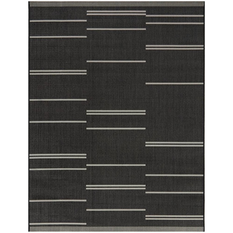BALTA Xavier Charcoal 5 ft. 3 in. x 7 ft. Abstract Indoor/Outdoor Area Rug 3106066