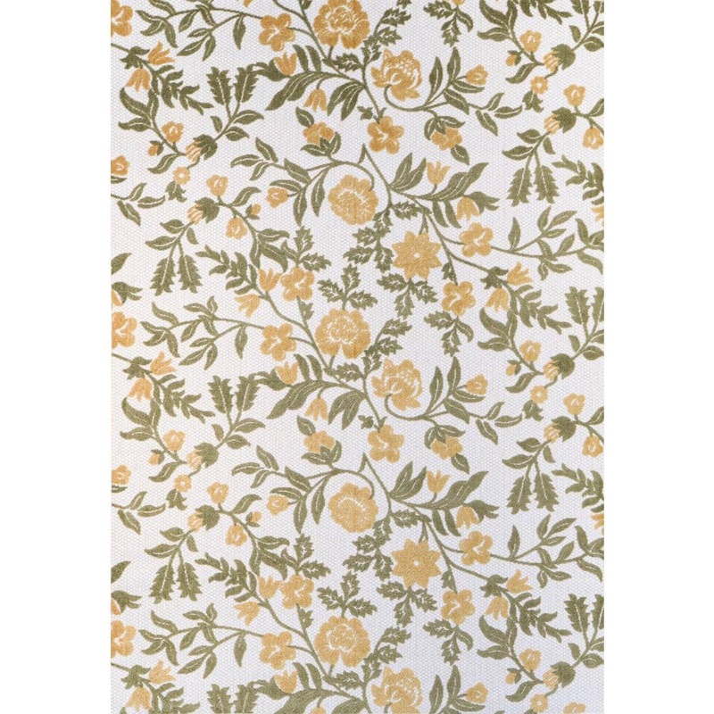 BASHIAN Veranda Ivory/Gold 4 ft. x 6 ft. (3 ft. 6 in. x 5 ft. 6 in.) Floral Transitional Indoor/Outdoor Area Rug 649652312484