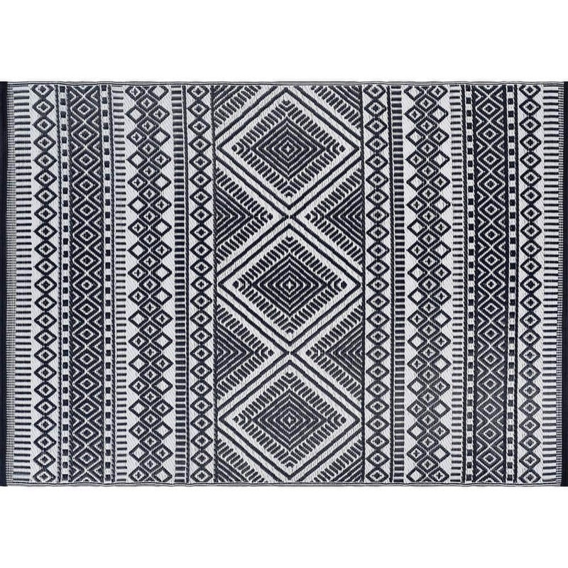 Beverly Rug 8 X 10 Navy Lightweight Trellis Reversible Plastic Indoor Outdoor Area Rug HD-ODR40866-8X10
