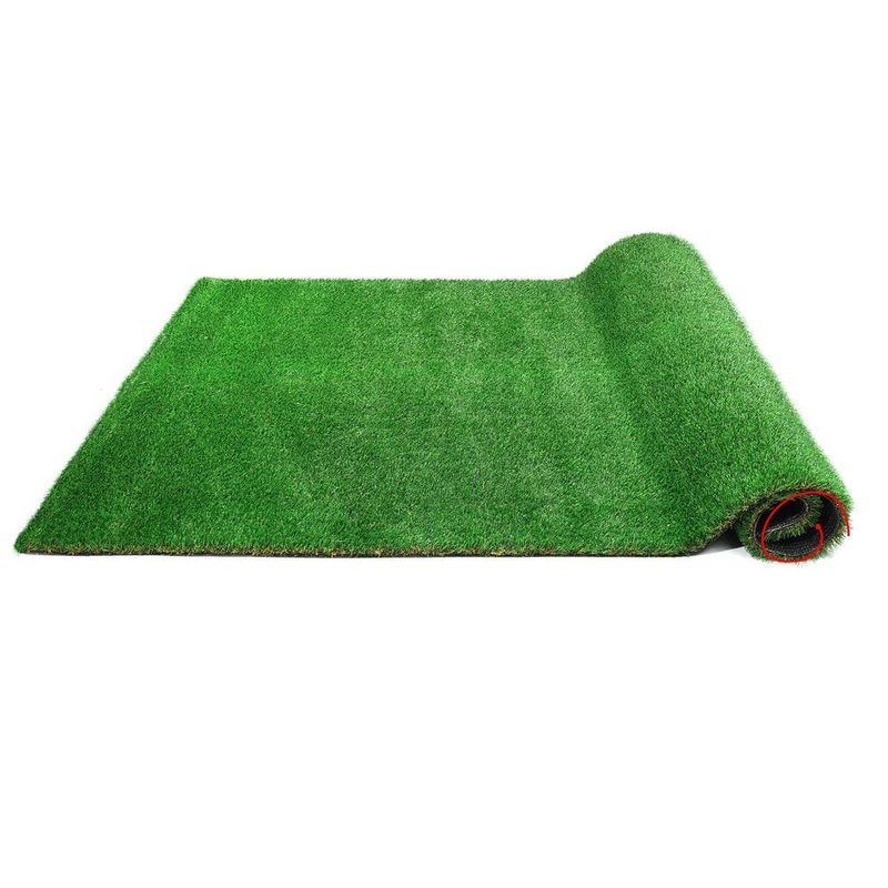 cadeninc Green 3 ft. x 5 ft. Polypropylene Outdoor Artificial Grass Runner Rug Patio Balcony Garden Lawn, 1.38 in. Pile Height Grai-LQW1-859