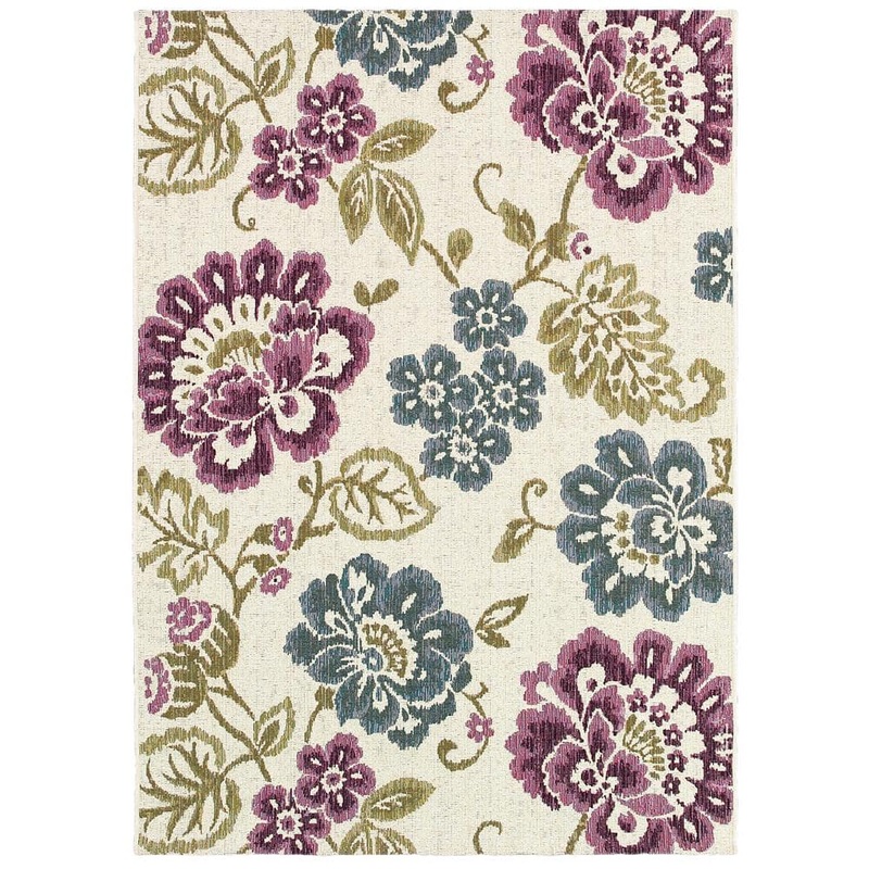 Couristan Dolce Tivoli Ivory-Multi 9 ft. x 13 ft. Indoor/Outdoor Area Rug 40787439086130T
