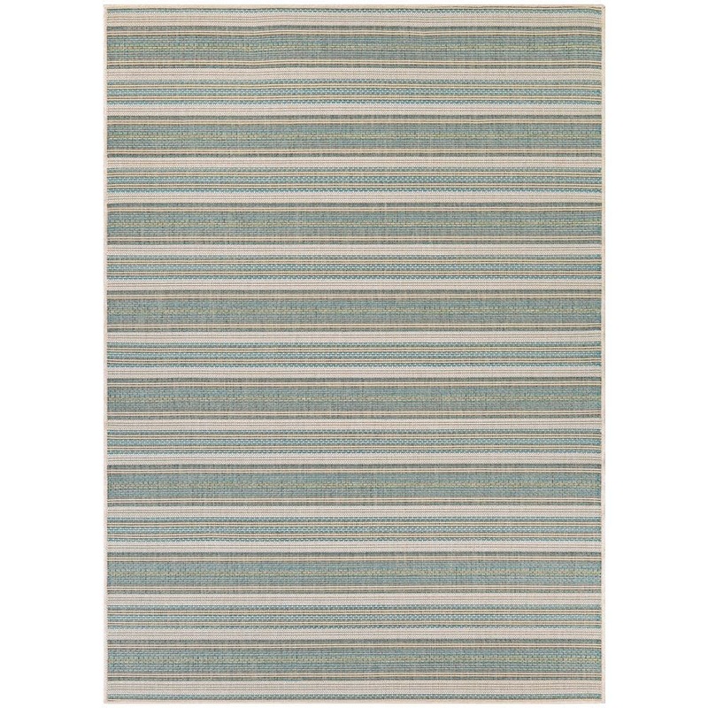 Couristan Monaco Marbella Blue Mist-Ivory 9 ft. x 13 ft. Indoor/Outdoor Area Rug 60413107086130T