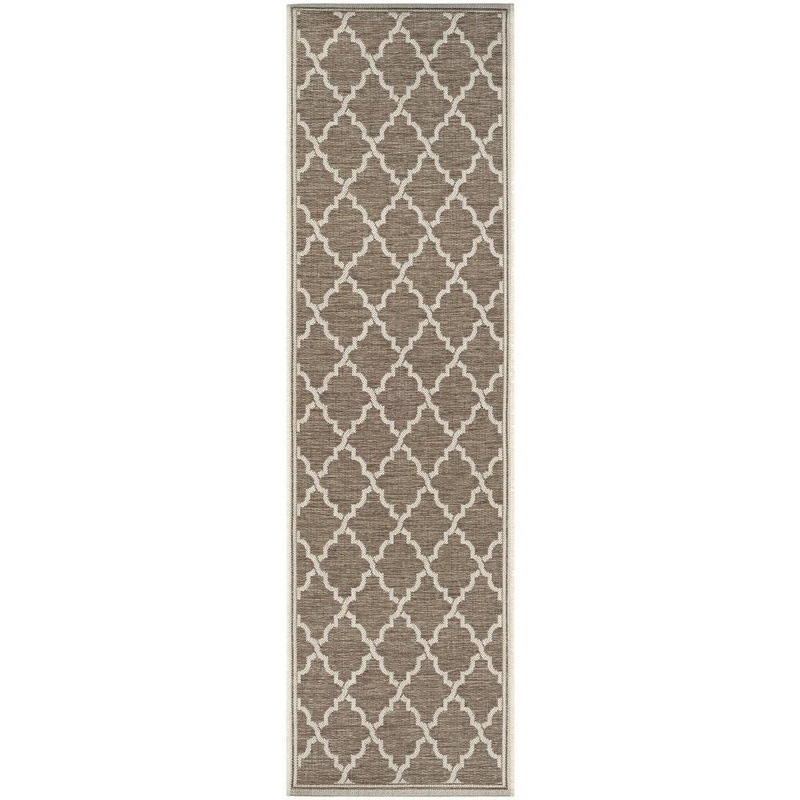 Couristan Monaco Ocean Port Taupe-Sand 2 ft. x 12 ft. Indoor/Outdoor Runner Rug 78811037023119U