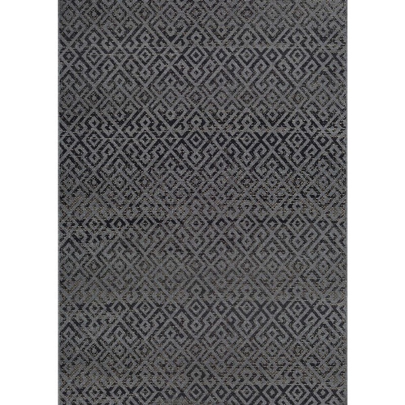 Couristan Monaco Pavers Black 2 ft. x 4 ft. Indoor/Outdoor Area Rug 24402206020037T
