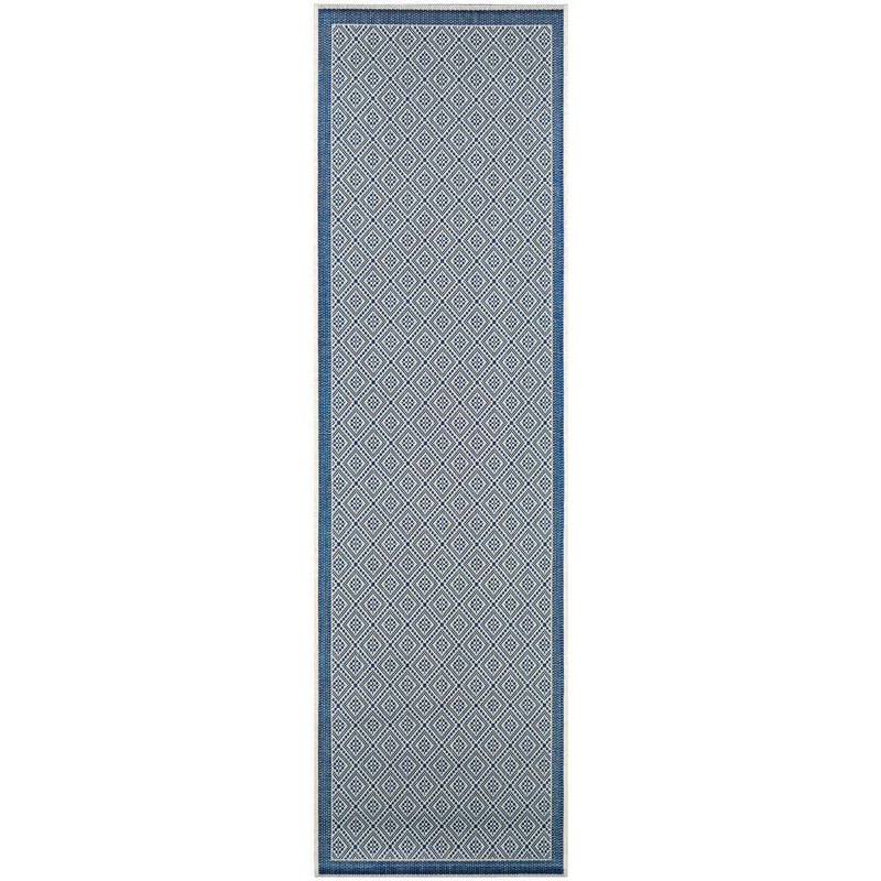 Couristan Monaco Sea Pier Sand-Azure 2 ft. x 8 ft. Indoor/Outdoor Runner Rug 79491235023710U