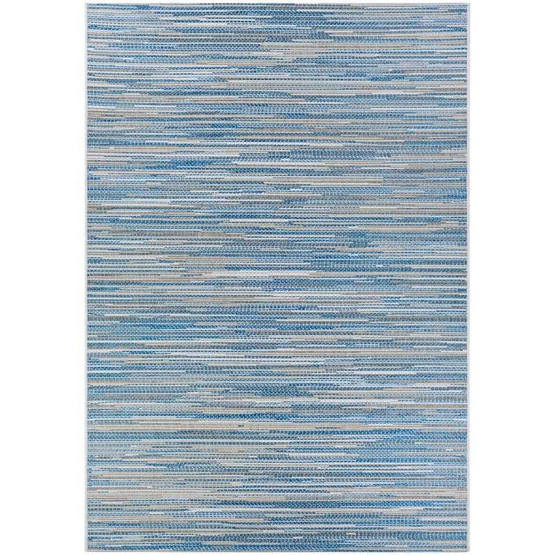 Couristan Monte Carlo Coastal Breeze Ocean-Champagne 2 ft. x 3 ft. 7 in. Indoor/Outdoor Area Rug 23332406020037T