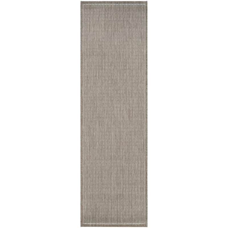 Couristan Recife Saddle Stitch Champagne-Taupe 2 ft. x 12 ft. Indoor/Outdoor Runner Rug 10012312023119U