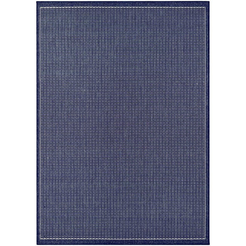 Couristan Recife Saddle Stitch Ivory-Indigo 6 ft. x 9 ft. Indoor/Outdoor Area Rug 10016500510092T
