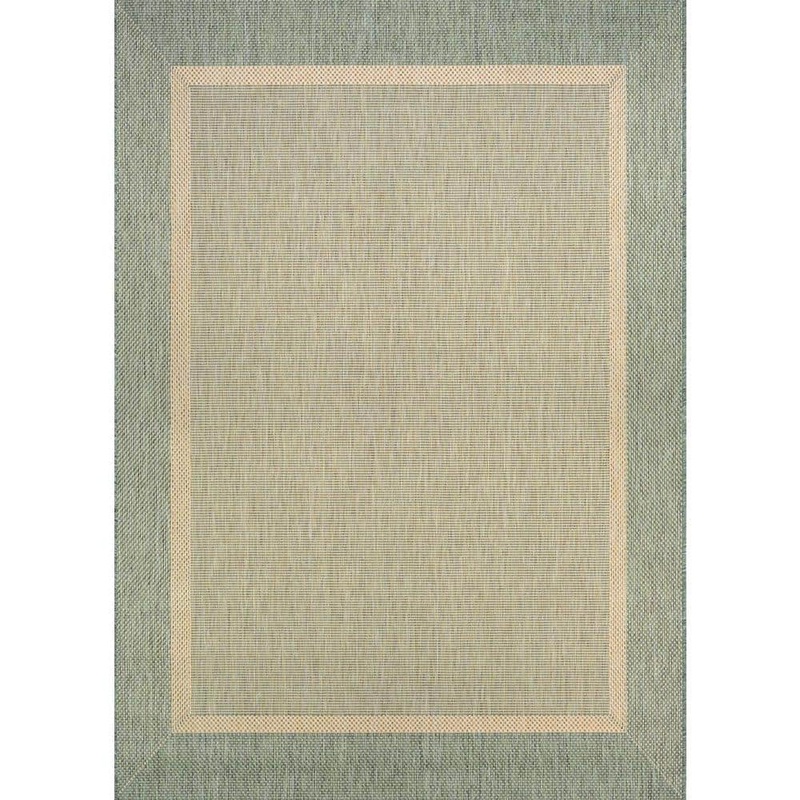 Couristan Recife Stria Texture Natural-Green 2 ft. x 4 ft. Indoor/Outdoor Area Rug 55261812020037T