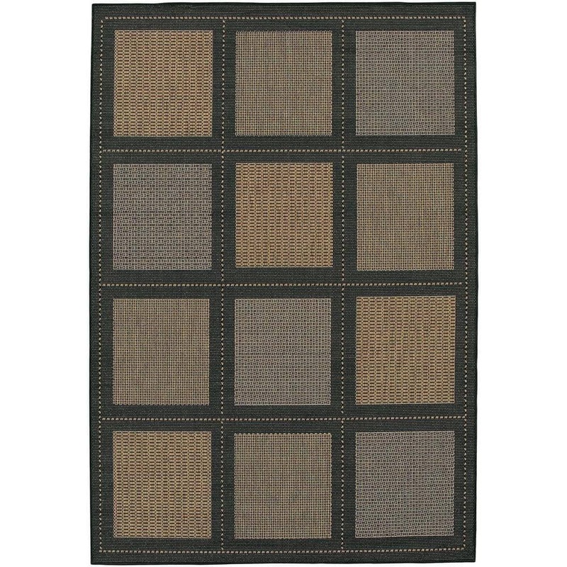 Couristan Recife Summit Cocoa Black 5 ft. x 8 ft. Area Rug 10432500053076T