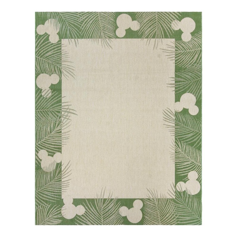 Disney Mickey Mouse Palm 8 ft. x 10 ft. Palm Border Indoor/Outdoor Area Rug 46320