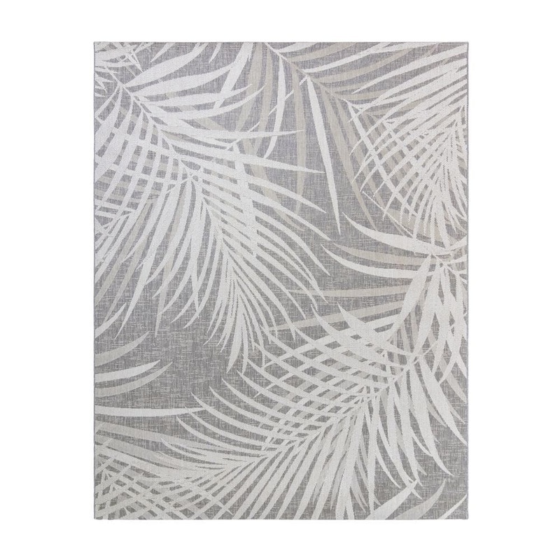 Gertmenian Paseo Paume Gray/Cream 6 ft. x 9 ft. Floral Indoor/Outdoor Area Rug 47303