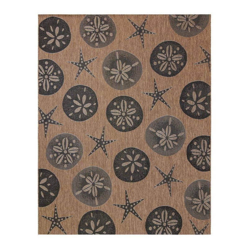 Gertmenian Paseo Starfish Havana/Black 8 ft. x 10 ft. Indoor/Outdoor Area Rug 19215