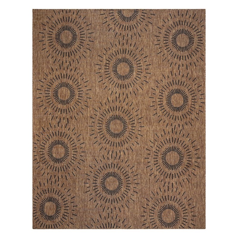 Gertmenian Paseo Tiaret Chestnut Brown 9 ft. x 13 ft. Geometric Indoor/Outdoor Area Rug 32470