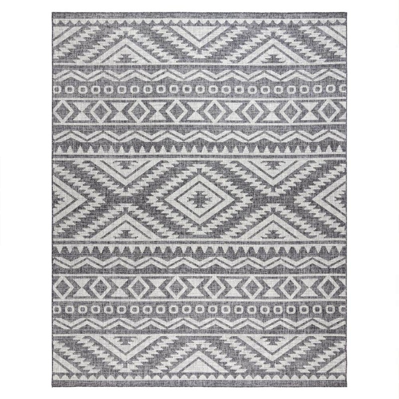 Gertmenian Tropea Chalon Gray 6 ft. x 9 ft. Global Indoor/Outdoor Area Rug 19493