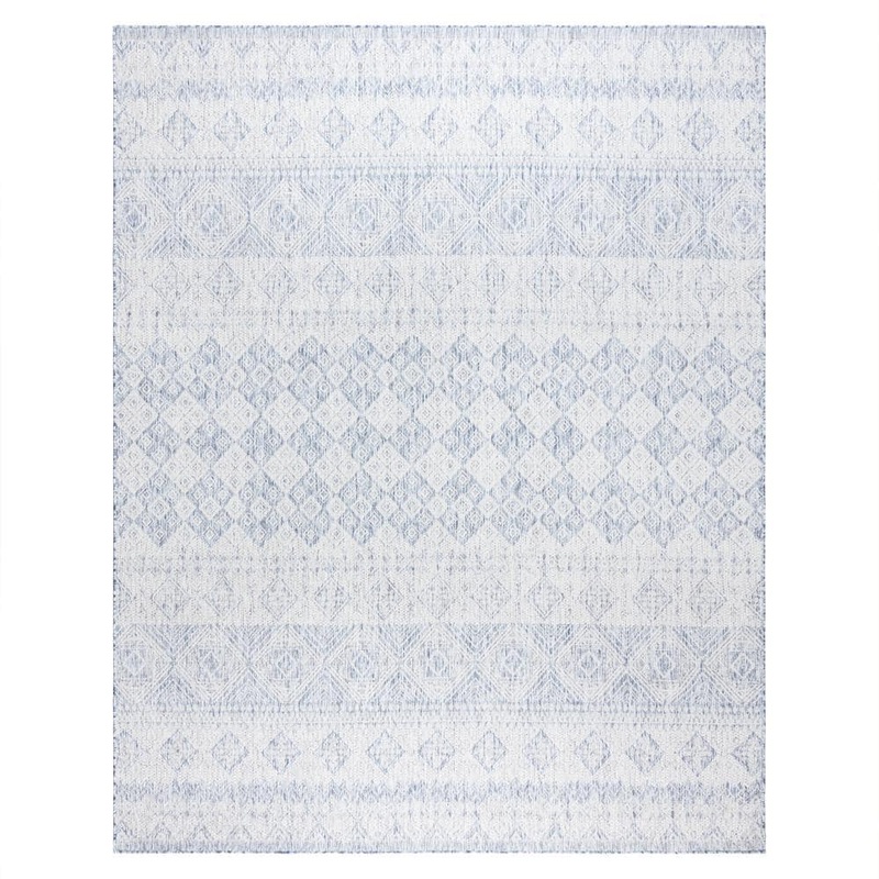 Gertmenian Tropea Darcy Light Blue 8 ft. x 10 ft. Global Indoor/Outdoor Area Rug 19499