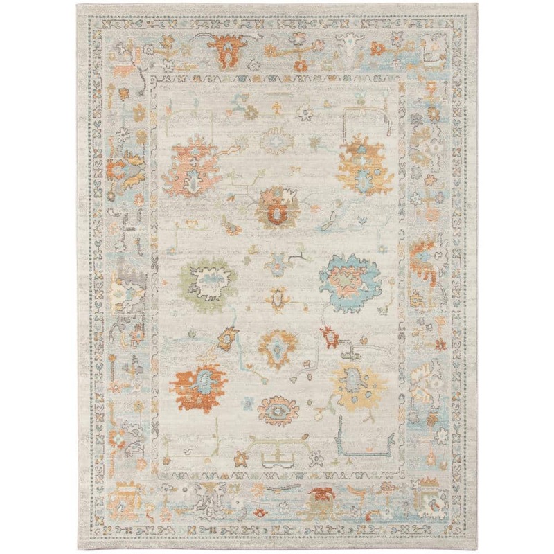 Amer Rugs Bohemian 6 ft. X 8 ft. Beige Border, Floral, Oriental Area Rug BHM15176