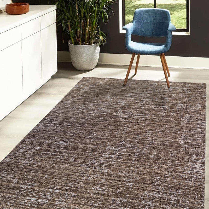 Amer Rugs Maryland 9×12 Area Rug Brown Polypropylene Rectangle Low Pile Striped Pattern Rugs for Living Room Dining Room Bedroom MRY100912