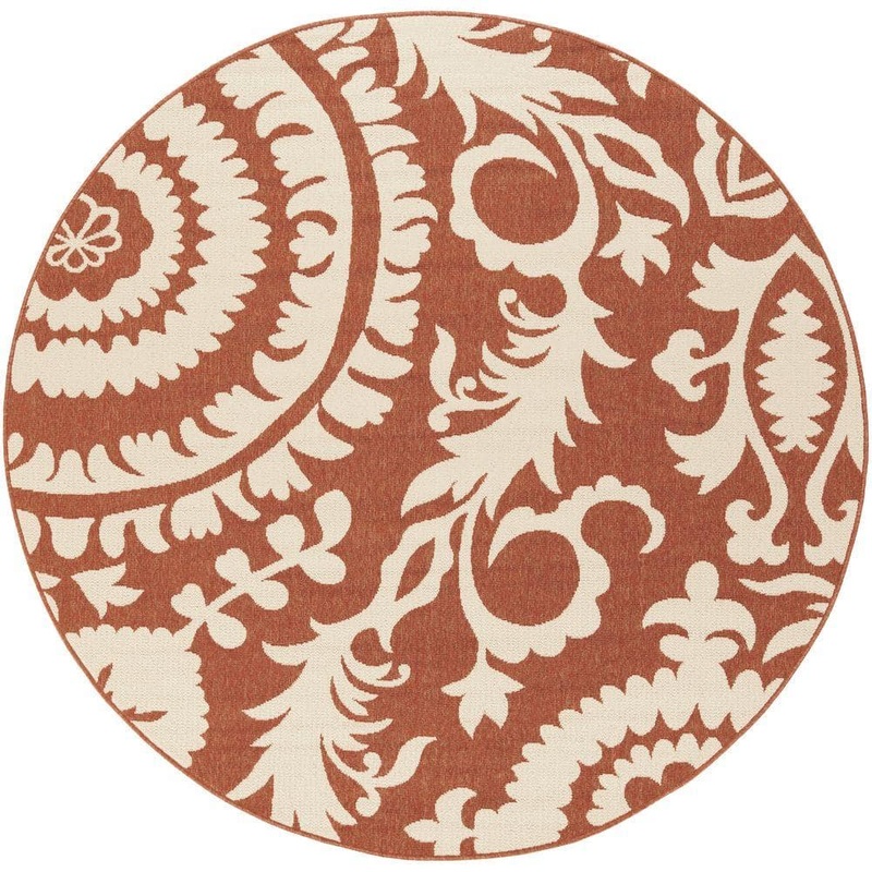 Artistic Weavers Big Pine Cherry 9 ft. x 9 ft. Round Indoor/Outdoor Patio Area Rug S00151001512