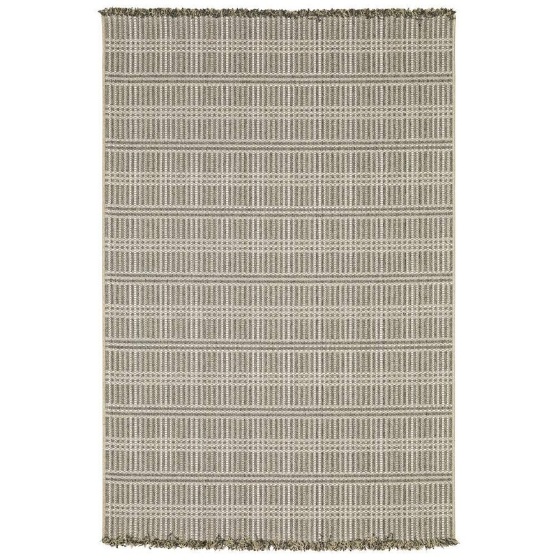 AVERLEY HOME Gables Beige 8 ft. x 10 ft. Geometric Stripe Polypropylene Indoor/Outdoor Area Rug 703161