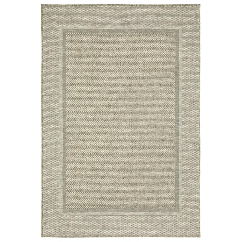 AVERLEY HOME Thrasher Beige 3 ft. x 5 ft. Wide Border Polypropylene Indoor/Outdoor Area Rug 661850