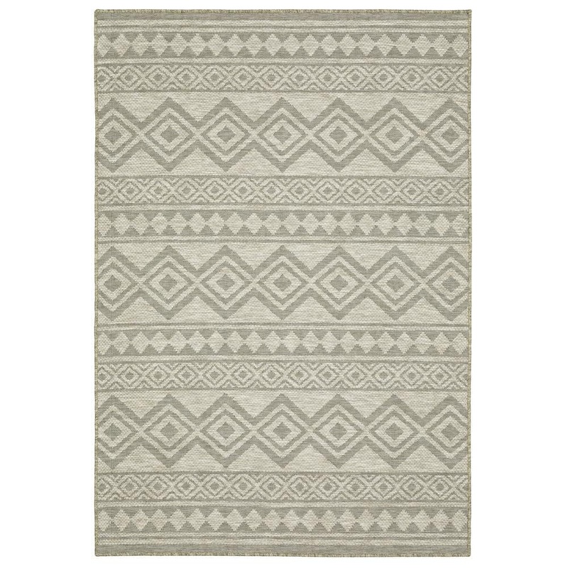 AVERLEY HOME Thrasher Beige 6 ft. x 9 ft. Geometric Tribal Polypropylene Indoor/Outdoor Area Rug 661690