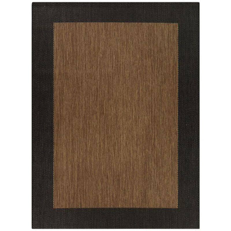 BALTA Amedeo Navy/Brown 5 ft. 3 in. x 7 ft. Border Indoor/Outdoor Area Rug 3101963