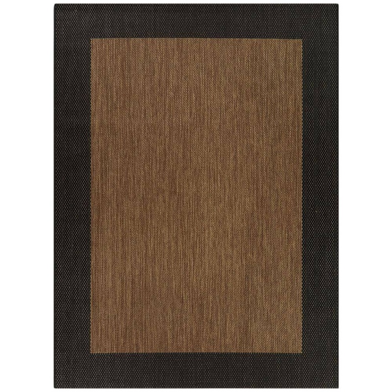 BALTA Amedeo Navy/Brown 7 ft. 10 in. x 10 ft. Border Indoor/Outdoor Area Rug 3101964