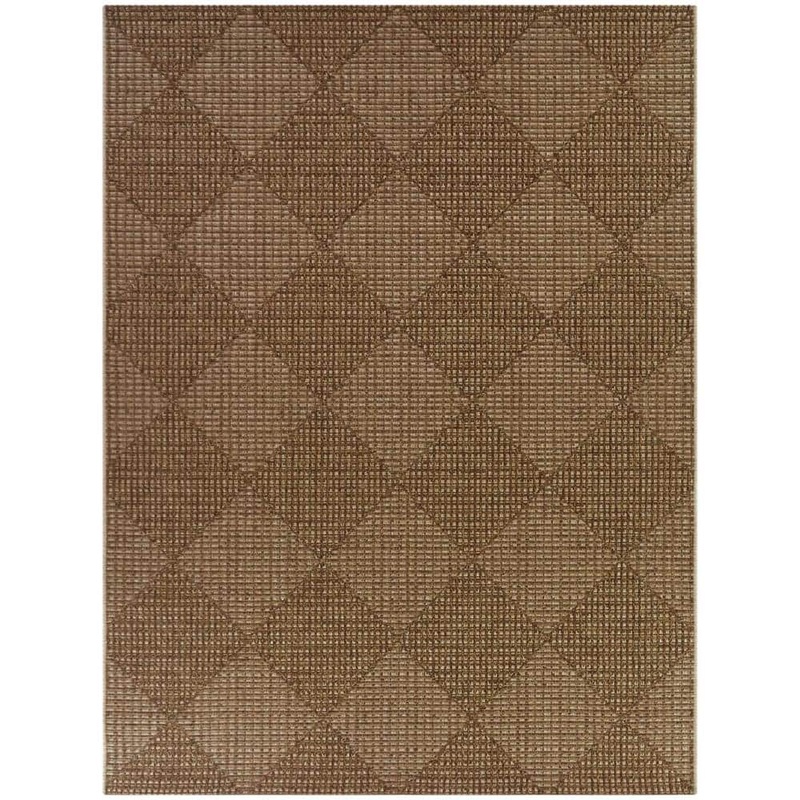 BALTA Chasewood Brown 5 ft. x 7 ft. Geometric Indoor/Outdoor Area Rug 3116376