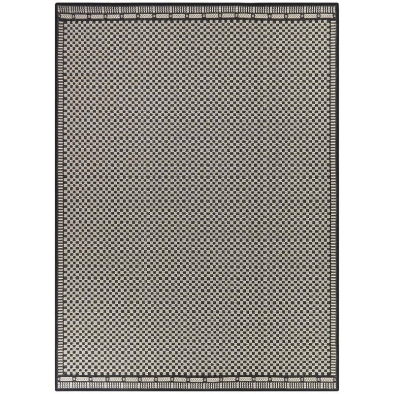 BALTA Elmer Charcoal 5 ft. x 7 ft. Checkered Indoor/Outdoor Area Rug 3116315